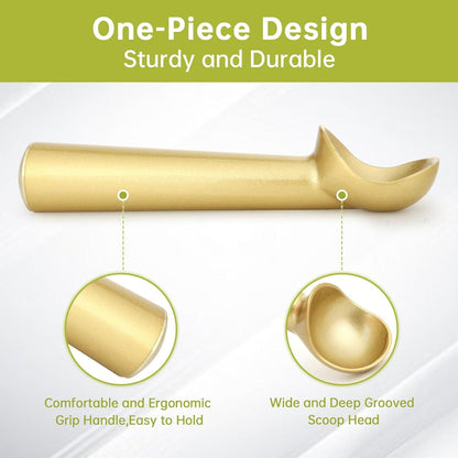 Eisportionierer Gold Aluminium Antihaft 18cm Eislöffel