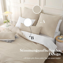 SOULFUL Bettwäsche 155x220 Baumwolle Kamel Beige Stone