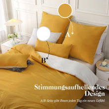 SOULFUL Bettwäsche Set Gelb Baumwolle 155x220cm mit