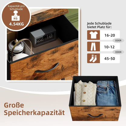 Somdot Kommode mit 5 Stoffschubladen – Schlafzimmer & Wohnzimmer