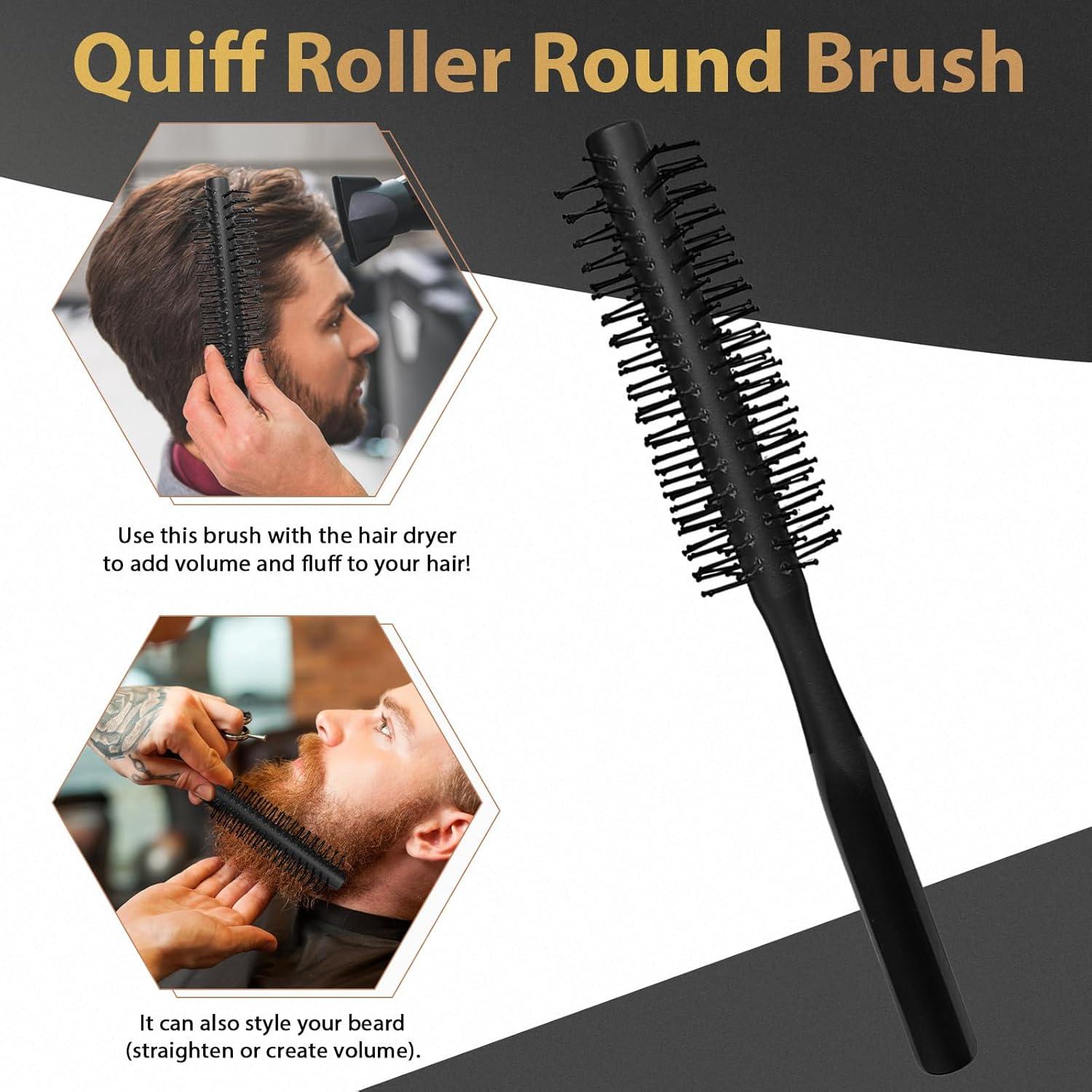 Haarbürsten-Set für Männer, 7-teilig, Hairstyling-Tools