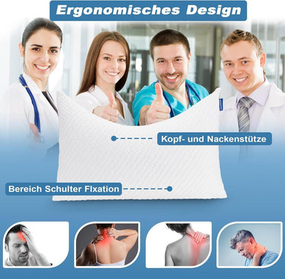 Memory Foam Seitenschläferkissen 70x35cm höhenverstellbar ergonomisch