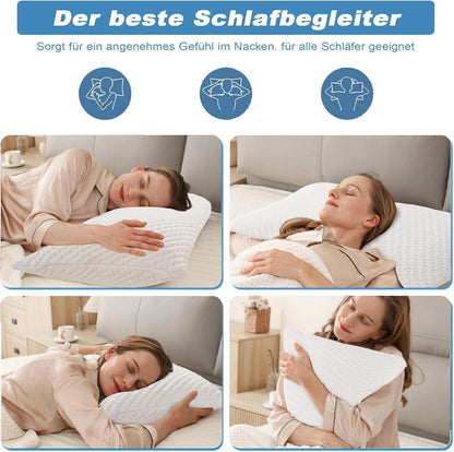 Memory Foam Seitenschläferkissen 70x35 cm Höhenverstellbares Nackenkissen