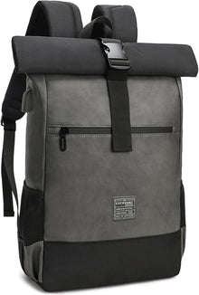Rolltop Laptop Rucksack mit USB Ladeanschluss - Wasserabweisend
