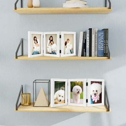 Bilderrahmen Collage Weiß aus MDF-Holz mit echtem Glas, Dreifach