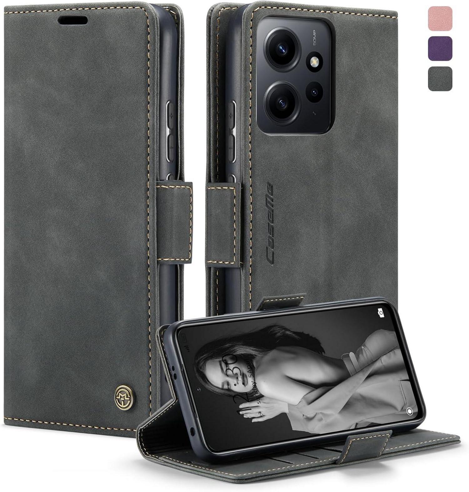 Handyhülle Xiaomi Redmi Note 12 4G Premium Leder Klapphülle RFID