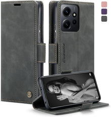 Handyhülle Xiaomi Redmi Note 12 4G Premium Leder Klapphülle RFID