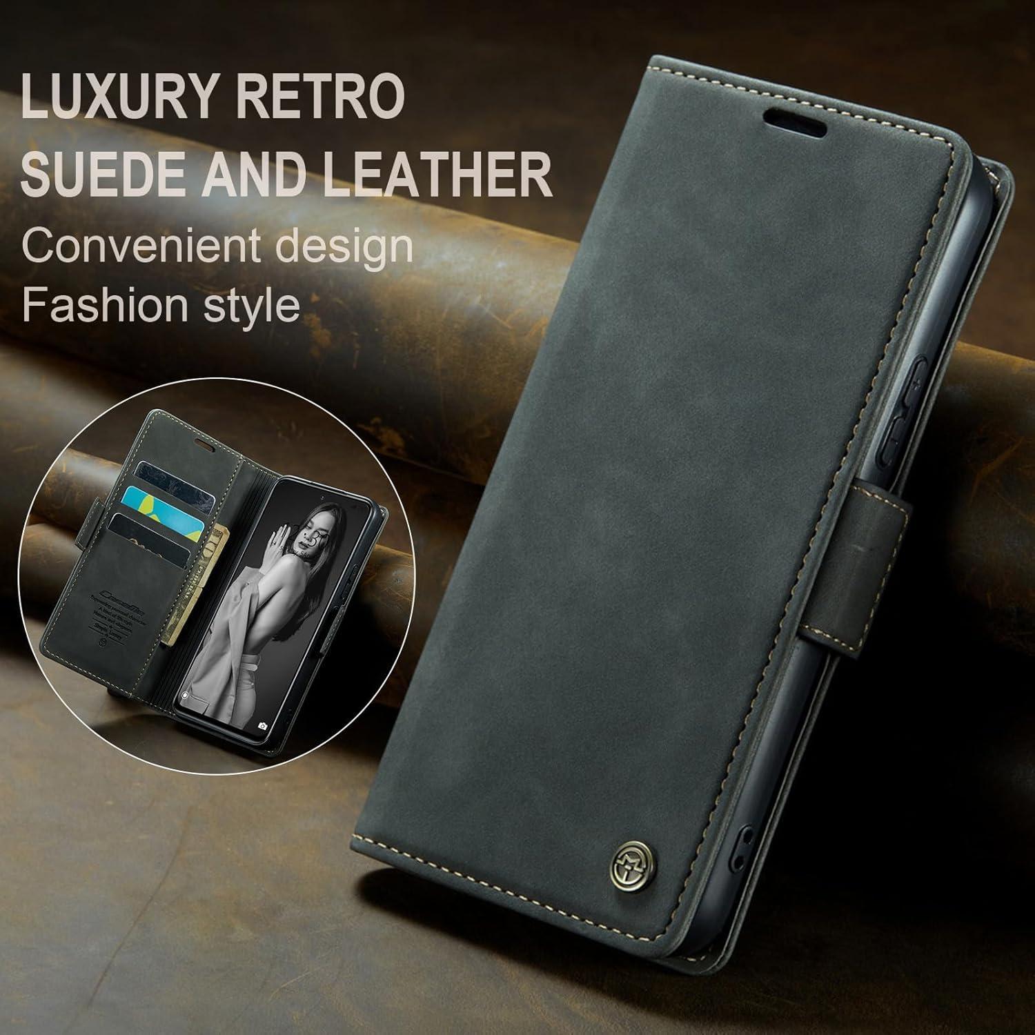 Handyhülle Xiaomi Redmi Note 12 4G Leder Klapphülle RFID Grau