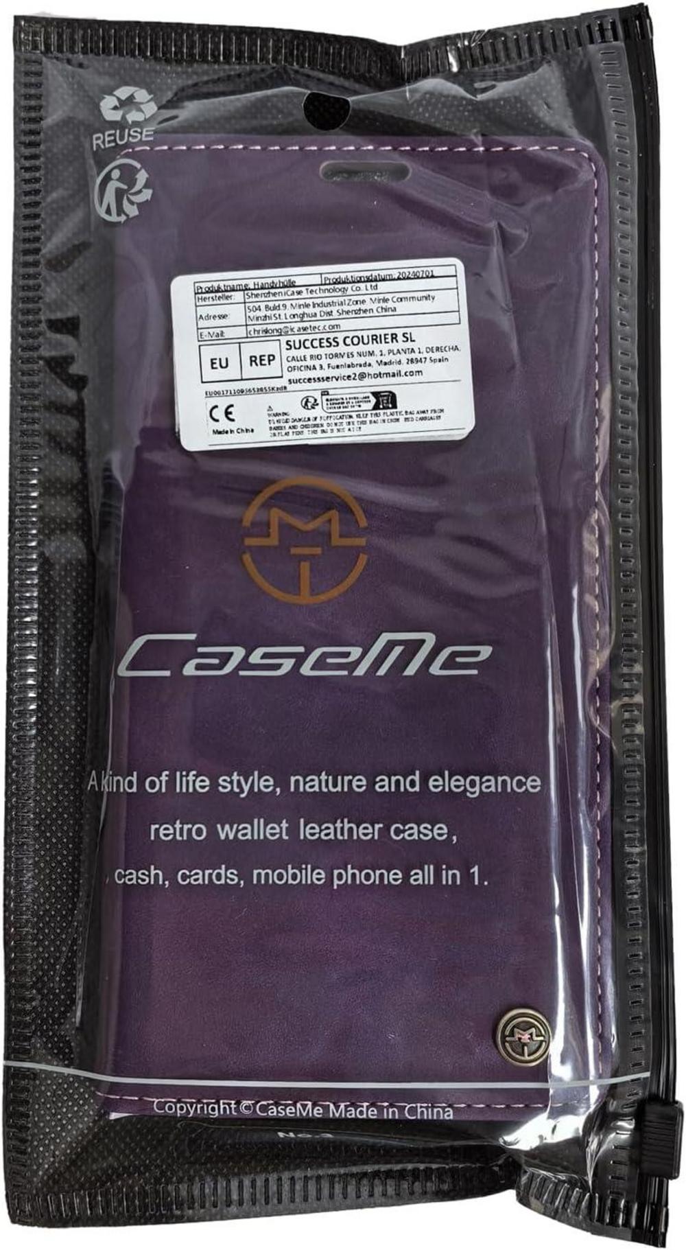 KZB Xiaomi Redmi Note 12 4G Handyhülle Leder RFID Tasche Flip Case Standfunktion - Lila