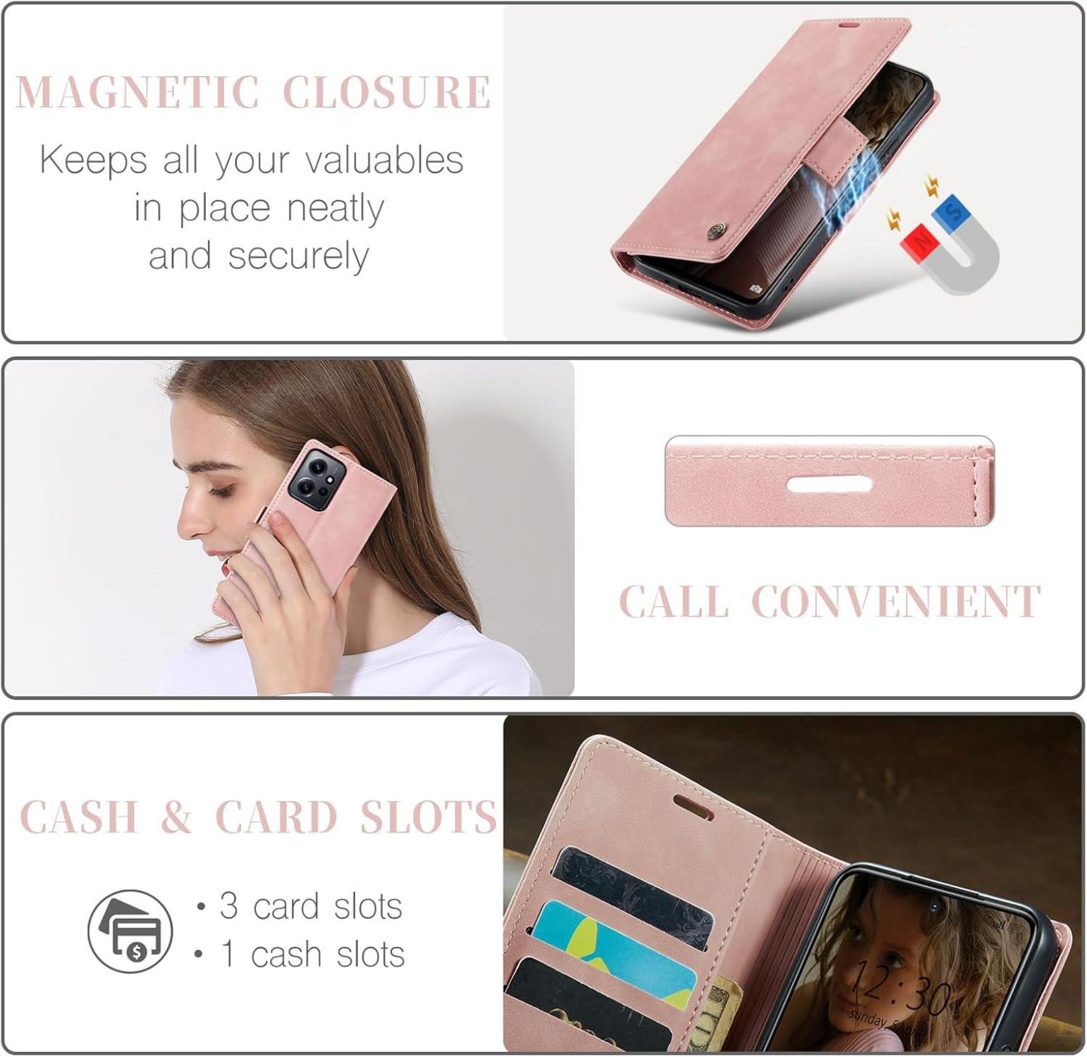 KZB Xiaomi Redmi Note 12 4G Handyhülle Leder Flip Case RFID
