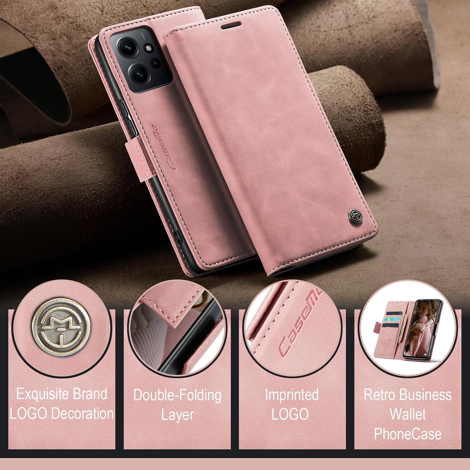 Handyhülle Xiaomi Redmi Note 12 4G Leder Schutz RFID Standfunktion