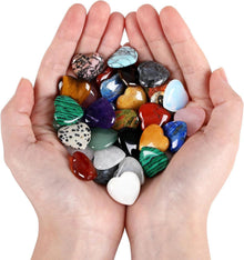 20 Stück Natürliche Edelstein Herz Kristalle Set Meditation