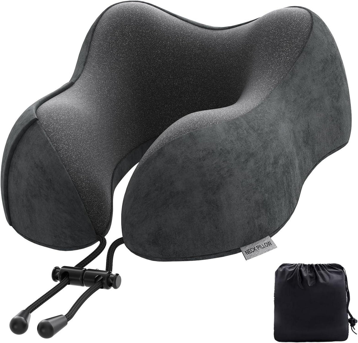Nackenkissen Memory Foam Reisekissen Travel Pillow samtweicher Bezug