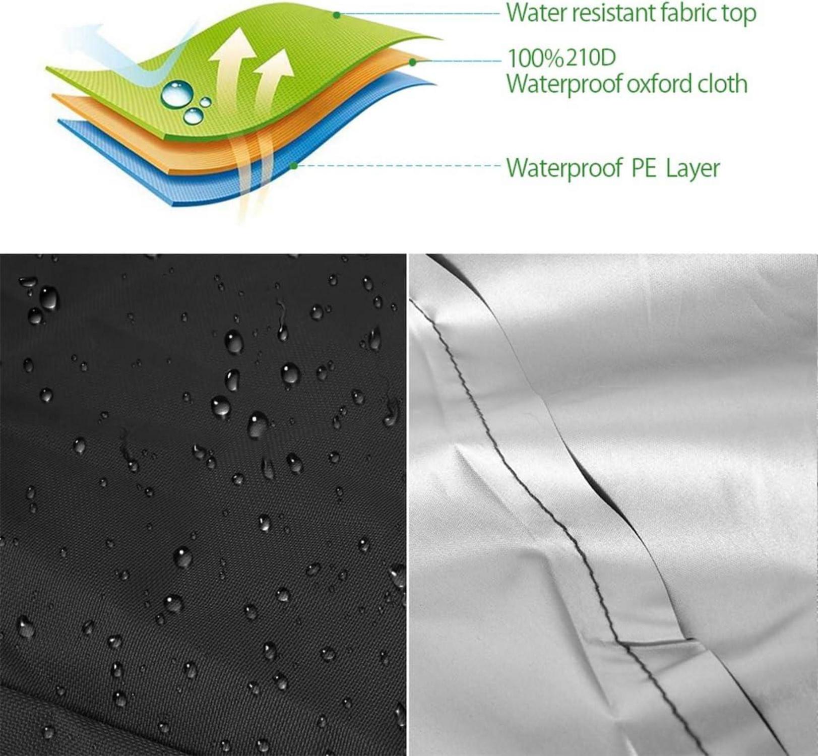 Gartenstühle Abdeckung 6 Stühle 210D Oxford Schutzhülle Wasserdicht Winterfest UV-Beständig 114x85x65cm