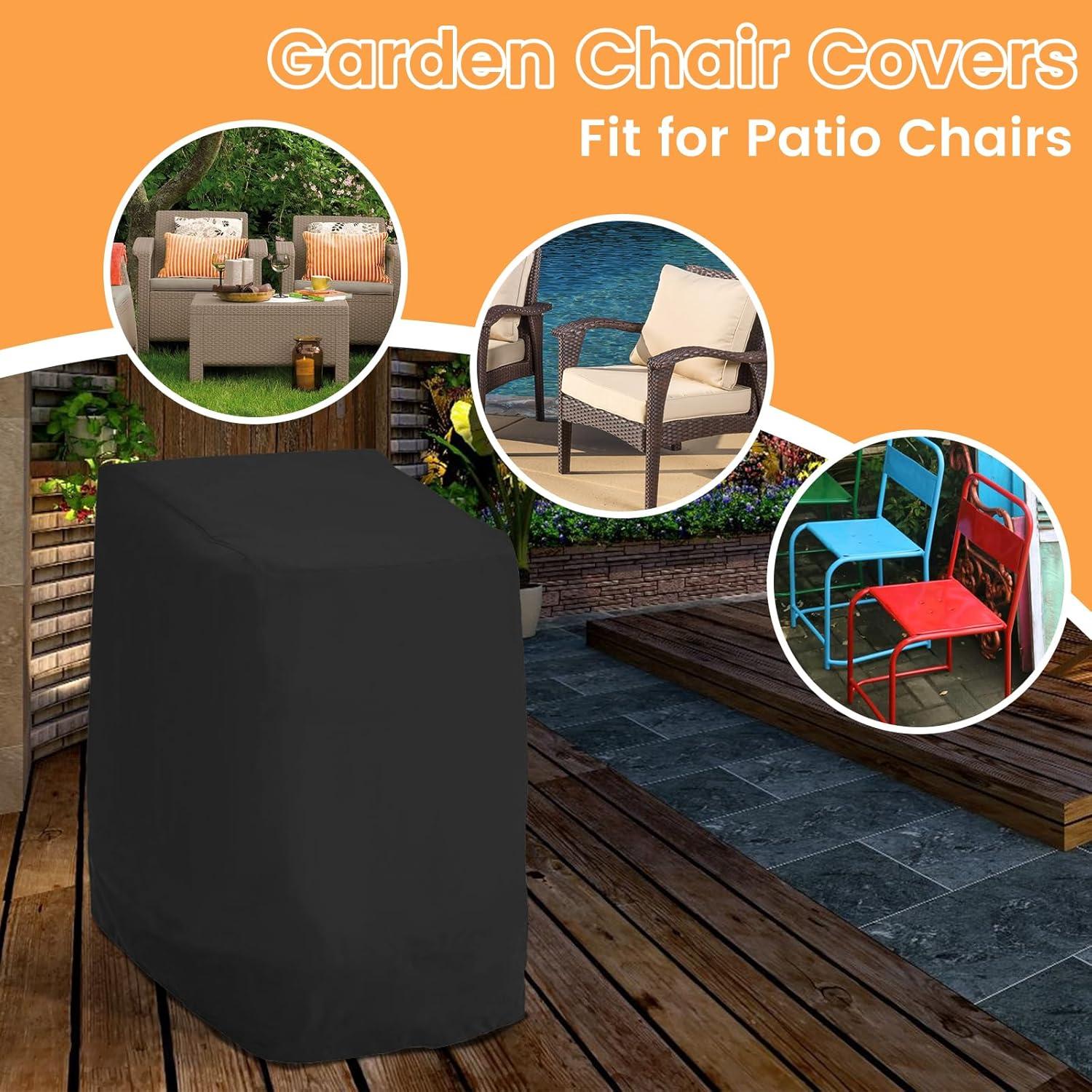 Gartenstühle Abdeckung 6 Stühle 210D Oxford Schutzhülle 114x85x65cm