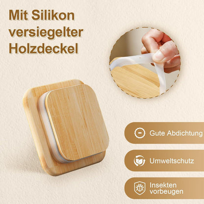 12er Gewürzgläser Set mit Bambusdeckel & Etiketten