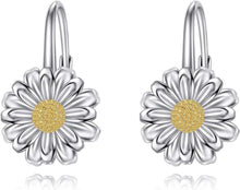 Gänseblümchen Ohrringe 925 Sterling Silber Blumen Leverback Schmuck