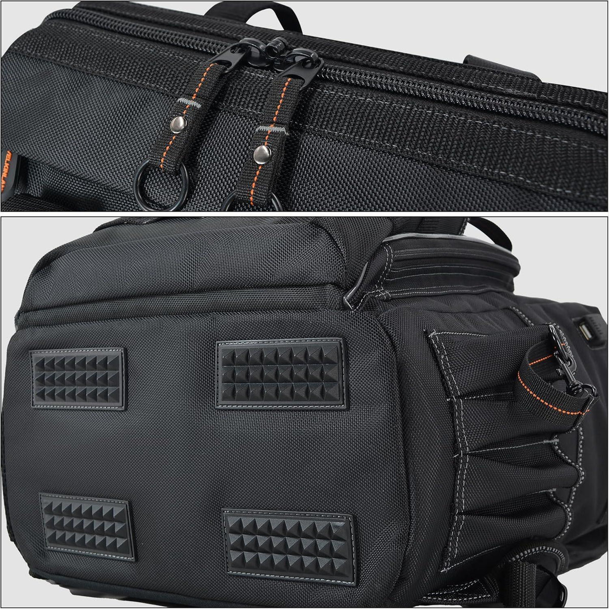 Werkzeugrucksack mit 55 Taschen, strapazierfähig und gepolstert