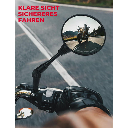 KEMIMOTO E-Geprüfter Universal Motorrad Rückspiegel 8mm 10mm