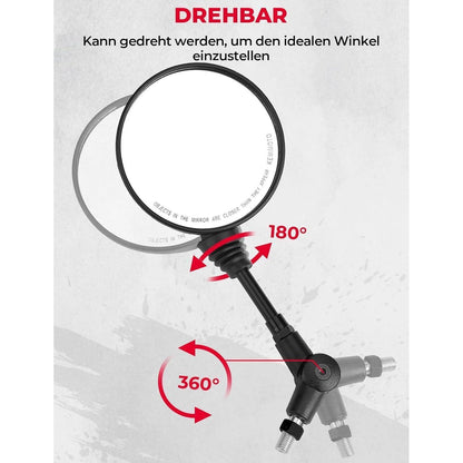 KEMIMOTO E-Geprüfter Universal Motorrad Rückspiegel 8mm 10mm