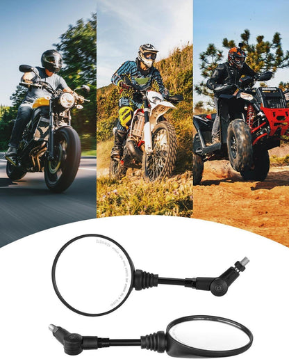 Motorradspiegel E-Geprüft Universal Rückspiegel 8mm 10mm Halterung