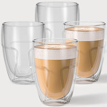 Doppelwandige Latte Macchiato Gläser Set 4er 250ml Borosilikatglas