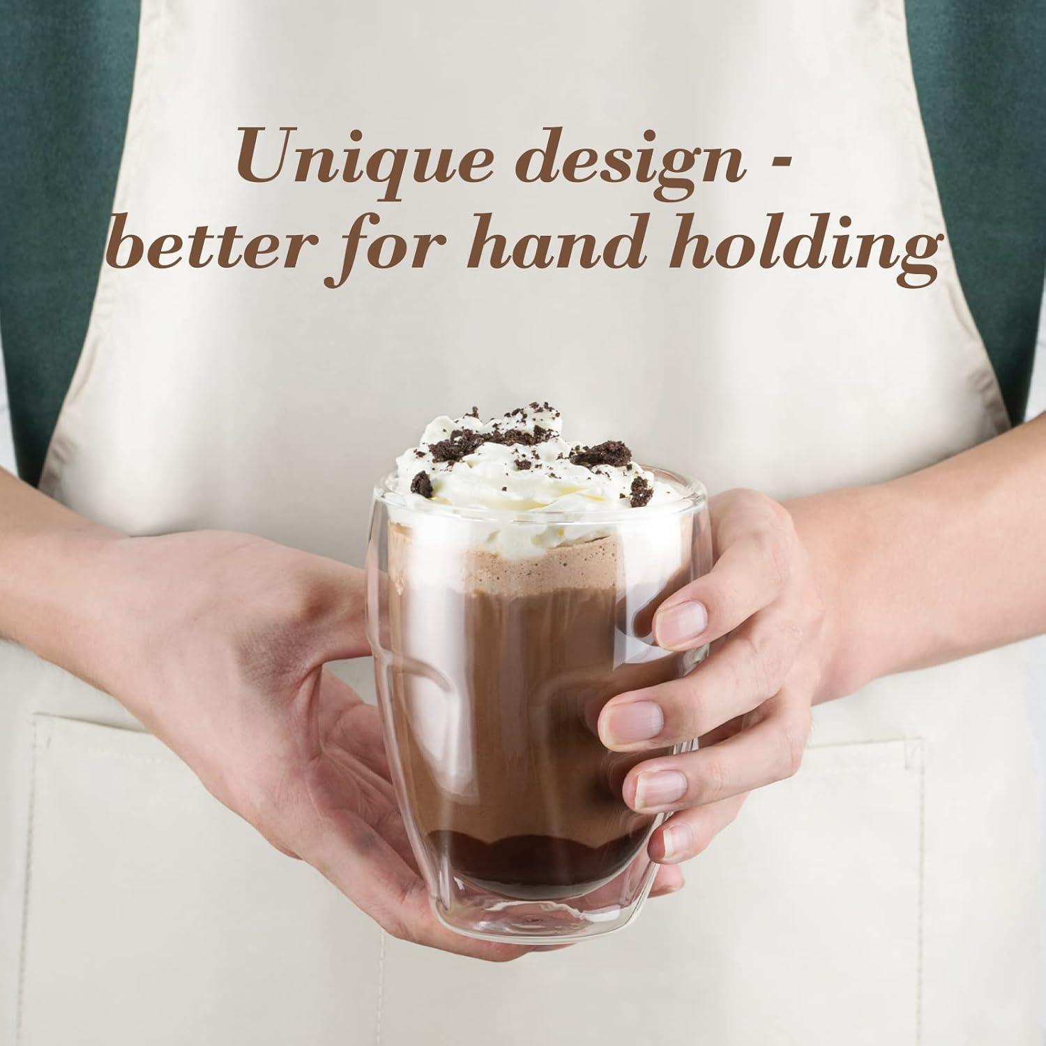 Doppelwandige Latte Macchiato Gläser Set 4er 250ml Borosilikatglas