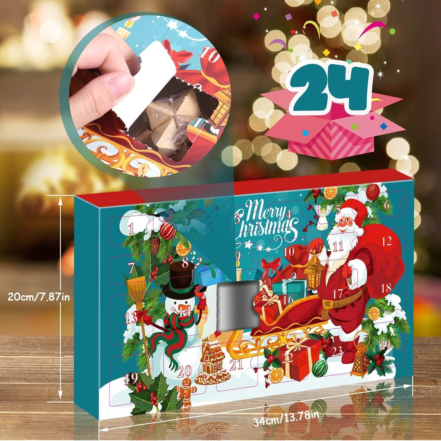 Adventskalender Knobelspiele 2024 Metall Holz Puzzle IQ für Kinder