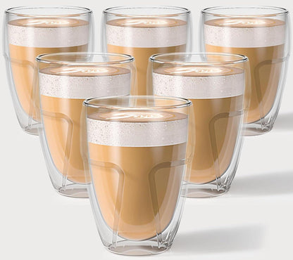 Doppelwandige Latte Macchiato Gläser Set 6 Stück 350ml