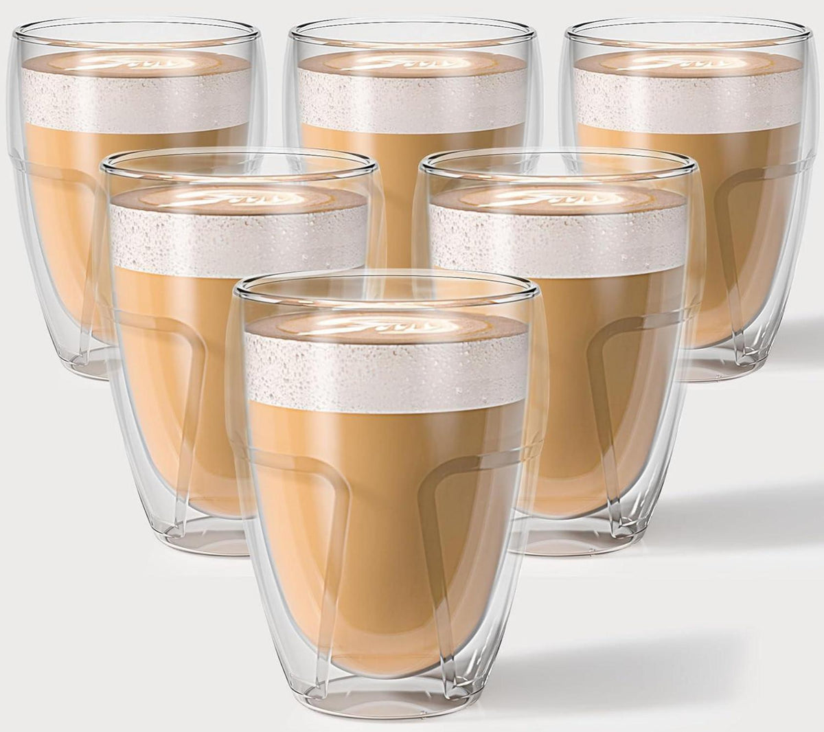 Doppelwandige Latte Macchiato Gläser Set 6 Stück 350ml