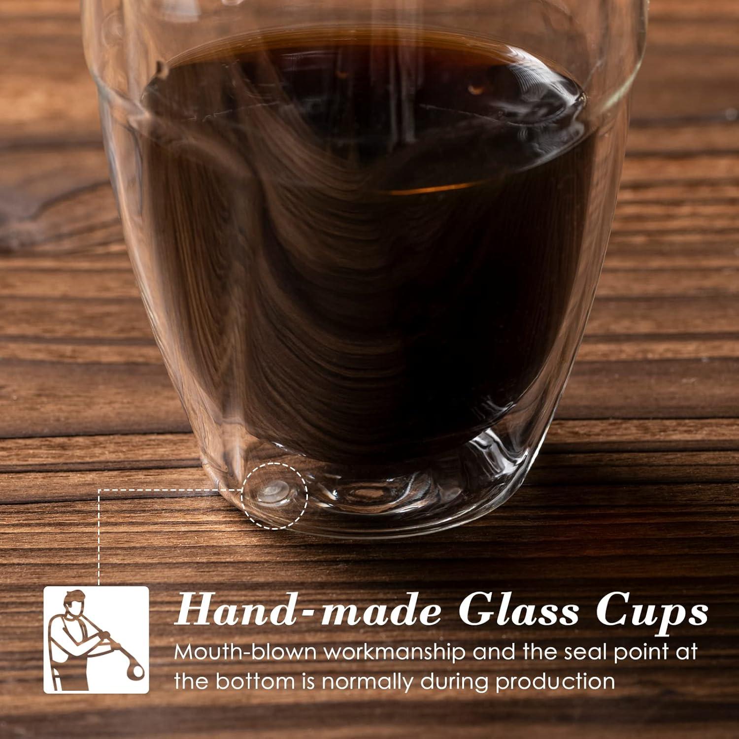 Latte Macchiato Gläser Doppelwandig 6er Set 350ml Borosilikatglas