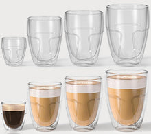 Doppelwandige Latte Macchiato Gläser Set 8er - 450/350/250/80ml