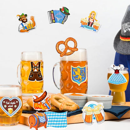 Oktoberfest Papier Konfetti Dirndl Lederhose Bier Brezel Streudeko