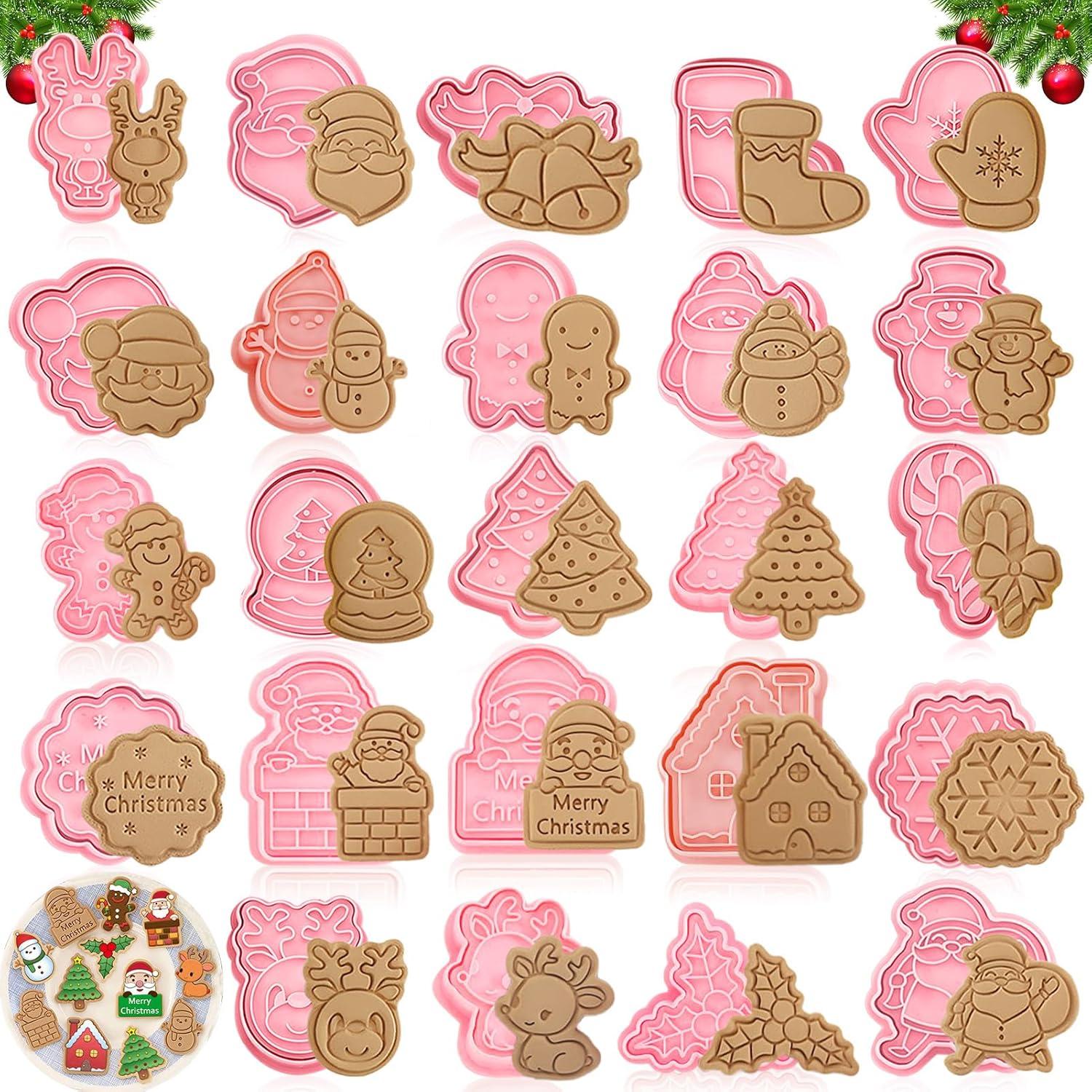 24-teiliges Weihnachtsausstechformen-Set für Kekse und Backen