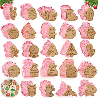 24-teiliges Weihnachtsausstechformen-Set für Kekse und Backen