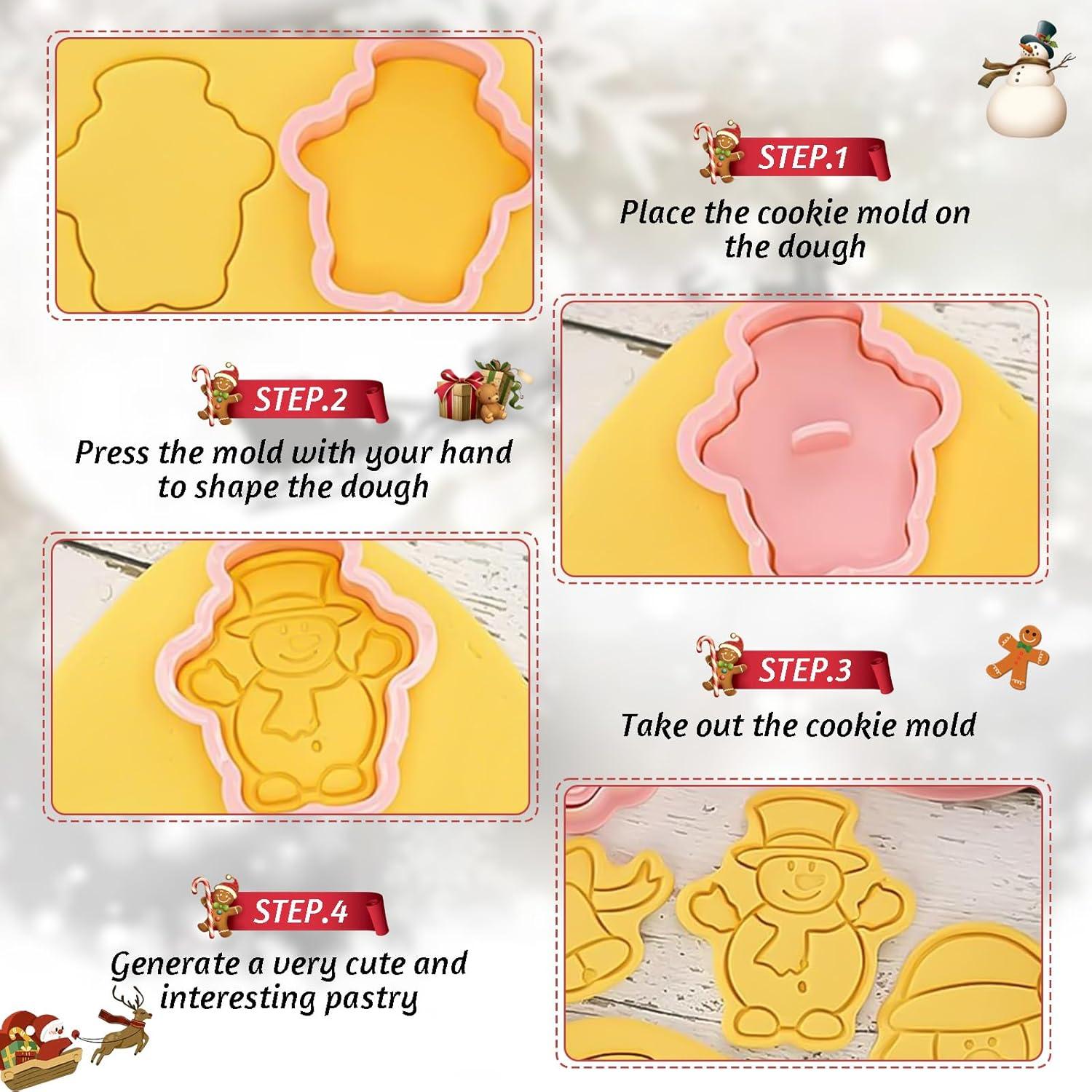 24-teiliges Weihnachtsausstechformen-Set für Kekse und Backen
