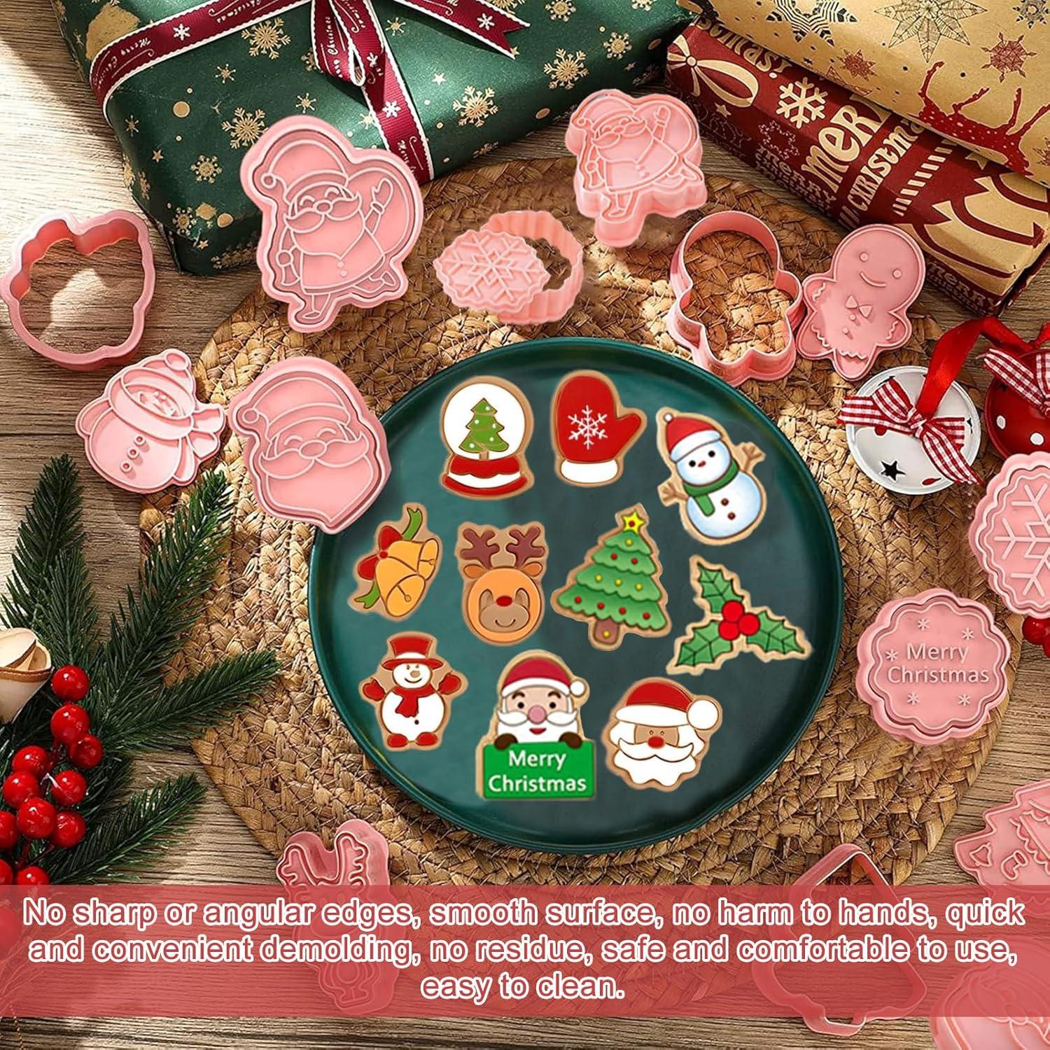 24er Set Weihnachtsausstecher Plätzchen Backformen Ausstechformen