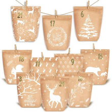 Adventskalender zum Befüllen Weihnachtstüten DIY Waldtiere