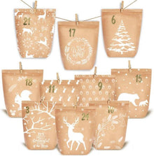 Adventskalender zum Befüllen Weihnachtskalender Papiertüten DIY