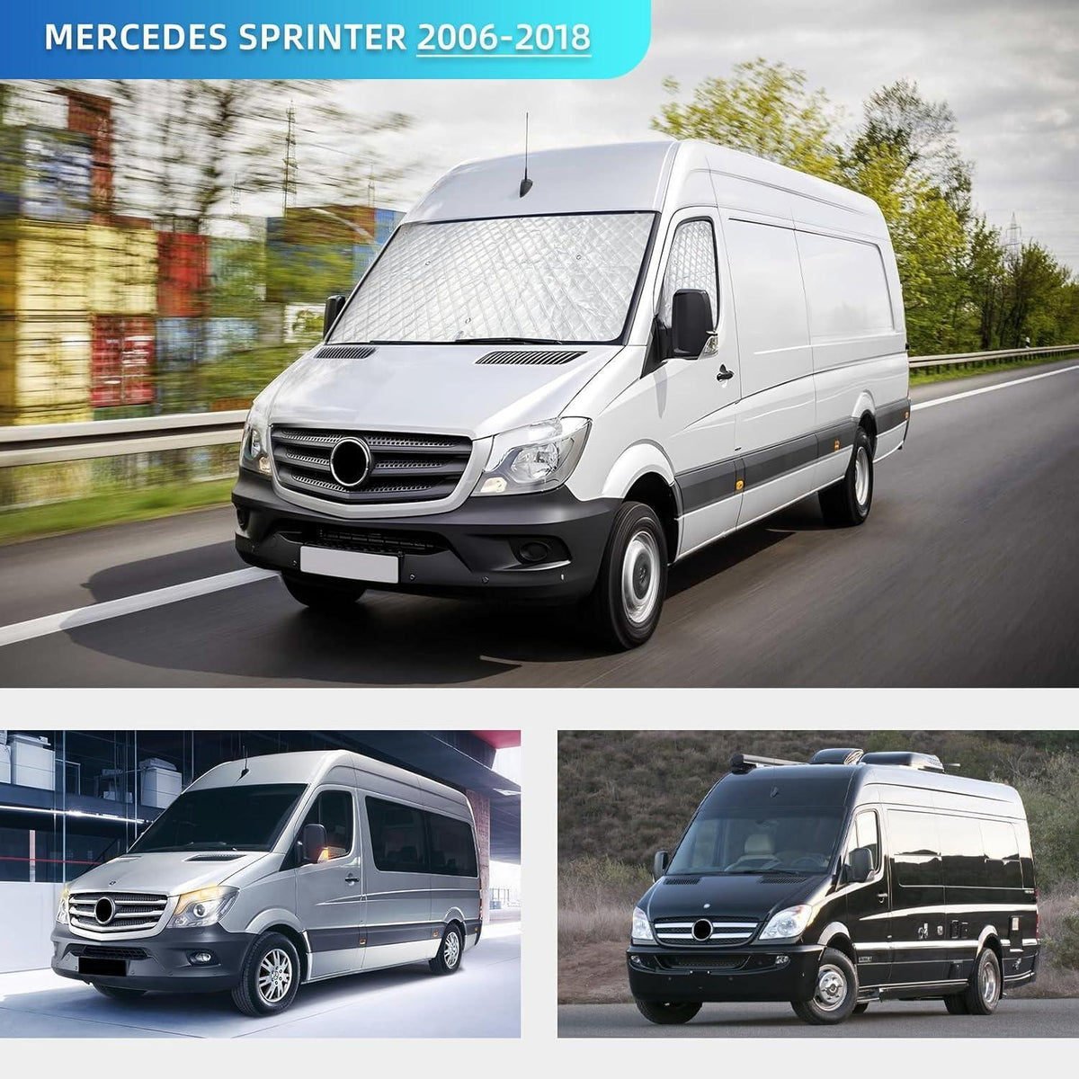 Sonnenschutz Frontscheibe Mercedes Sprinter 2006-2018 – 100% Lichtblockierend