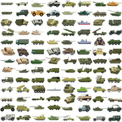 Militärische Aufkleber Set – 100 Taktische Sticker für Auto & Laptop