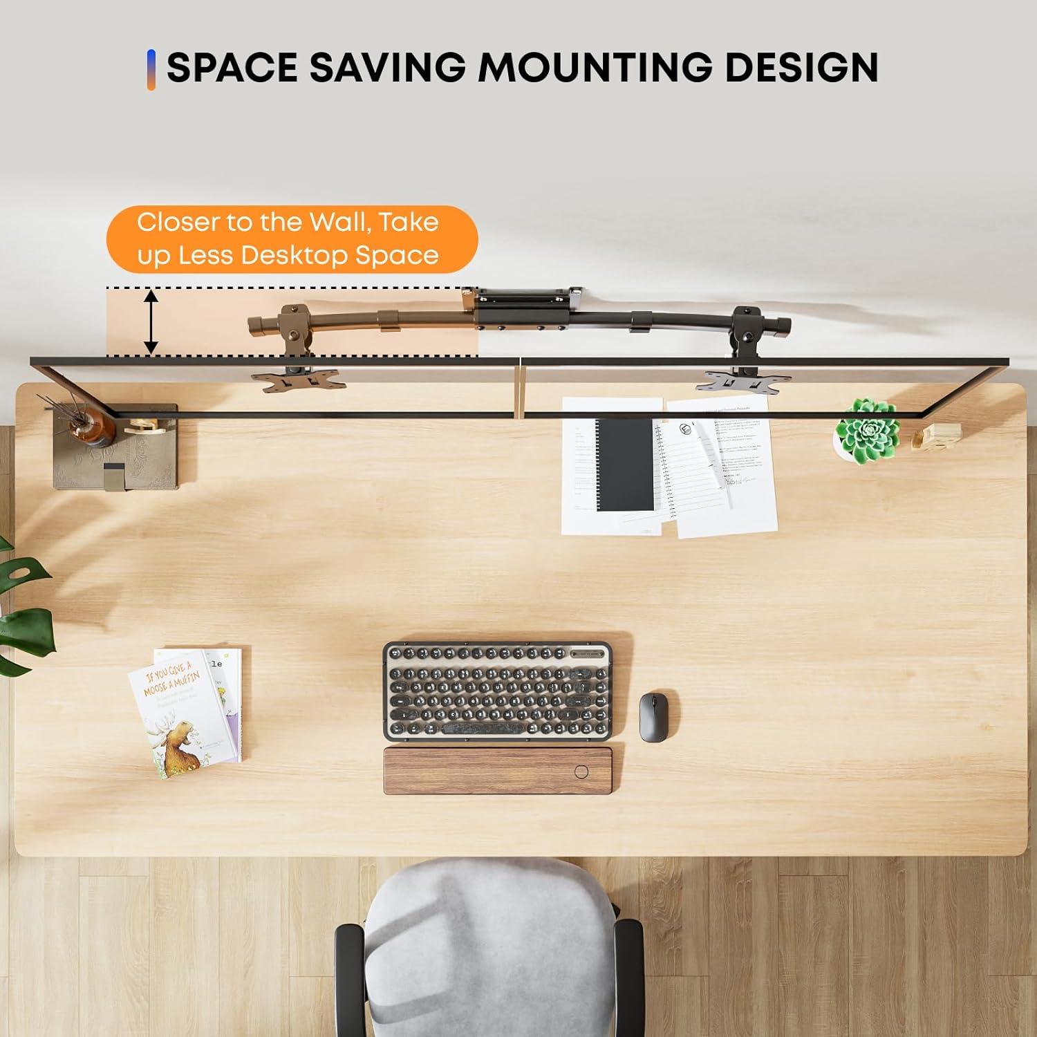 Dual Monitorhalterung Adapter für Monitor 13-27 Zoll, Max. 10kg