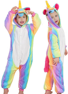 Einhorn Pyjama Kinder Mädchen Einhorn-Cosplay Hoodie Nachtwäsche