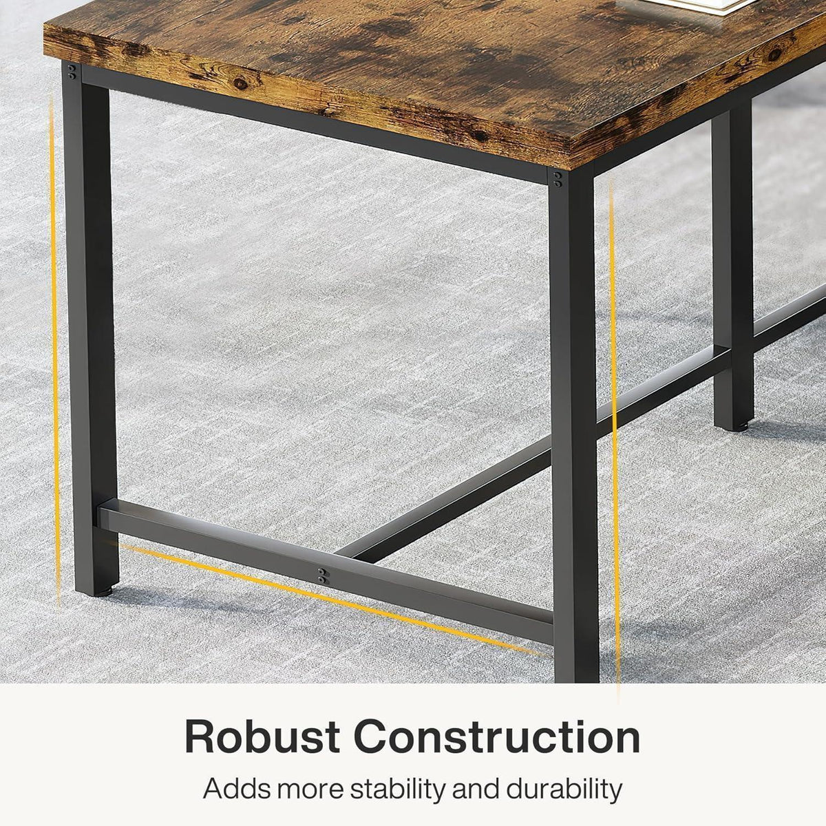 Doppelschreibtisch 200cm – Industrie-Design für Homeoffice & Arbeitszimmer