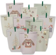 Adventskalender zum Selbstbefüllen Weihnachtstüten Bastelset 24
