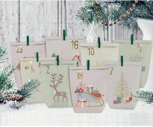 Adventskalender Kraftpapier Set - 24 Weihnachtstüten, selbst