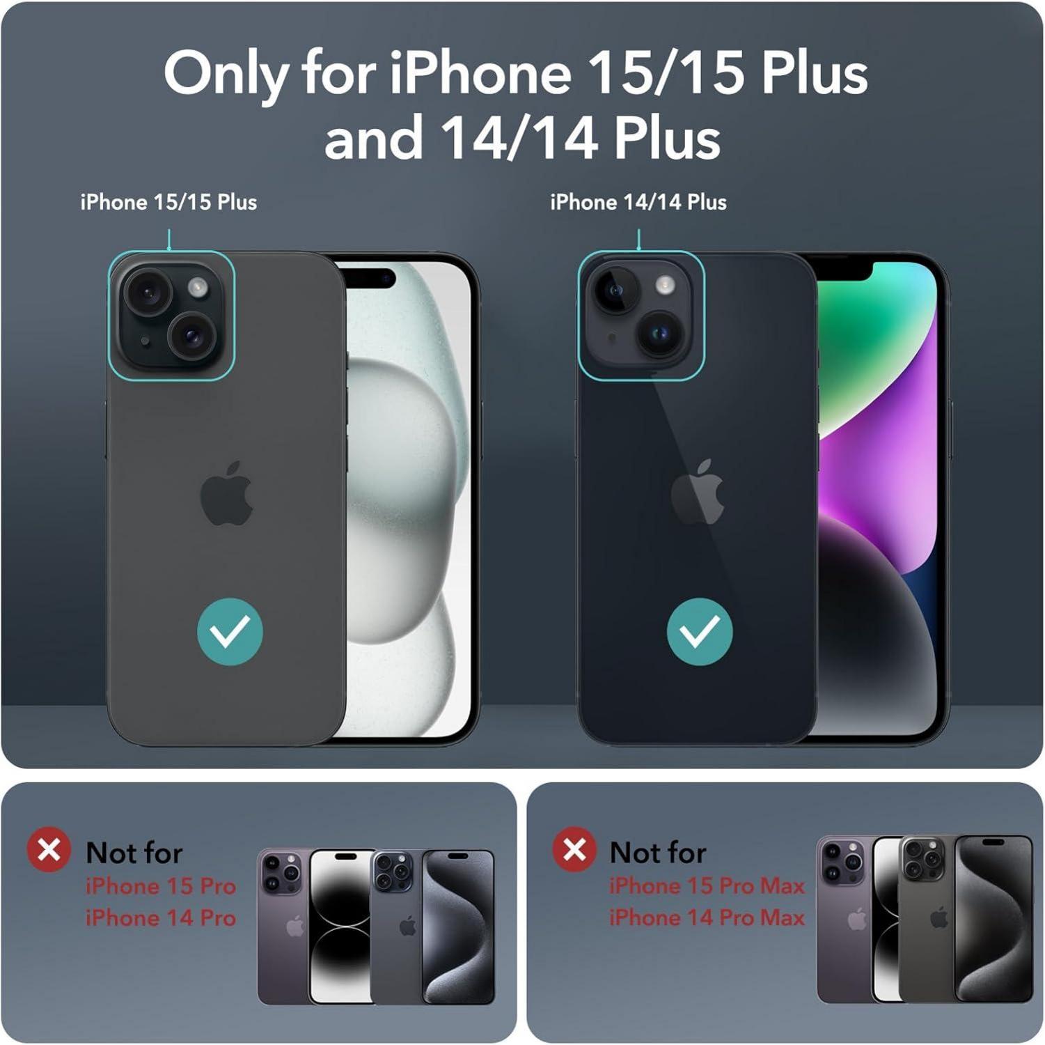 ESR iPhone 15/14 Kamera Schutzfolien, Armorite Glas, 2 Stück