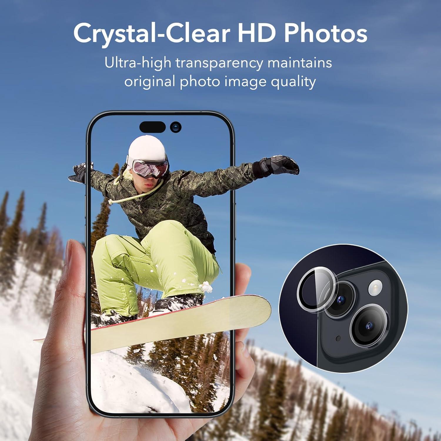 Kamera Schutz für iPhone 15/14 Plus, Armorite Glas Linsenfolien 2er Pack