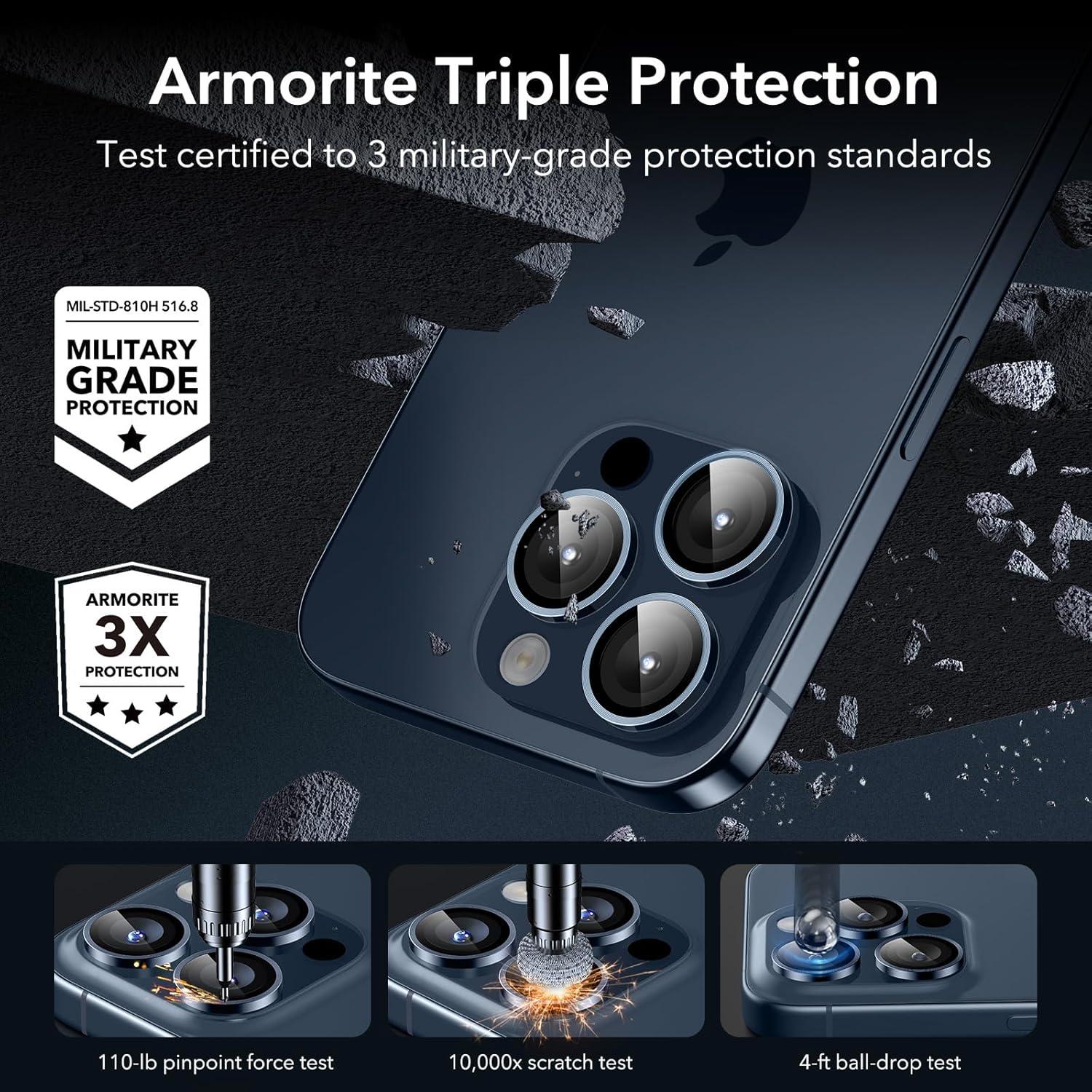 ESR Kamera-Schutz für iPhone 15/14 Pro Max/Pro, Kratzfestes