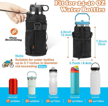Fahrrad Flaschenhalter 24-40oz Schwarz Lycra